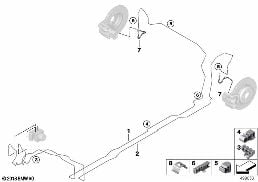 BRAKE PIPE REAR diagram for BMW 3 Series G20 Sedan 320d
