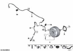 Remkrachtversterker diagram for BMW 3 Series G28 Sedan LCI 320Li
