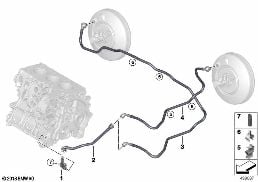 Podtlakové vedení posilovač brzd diagram for BMW MINI F56 LCI JCW