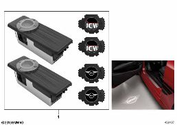 LED DOOR PROJECTOR diagram for BMW MINI Countryman F60 Cooper