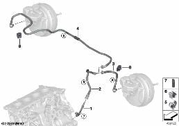 VACUUM LINE FOR BRAKE BOOSTER diagram for BMW 3 Series G20 Sedan 320i