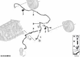 VACUUM LINE FOR BRAKE BOOSTER diagram for BMW 3 Series G20 Sedan LCI 330e