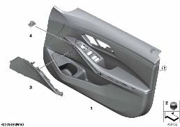 DOOR TRIM PANEL, FRONT diagram for BMW 3 Series G21 Touring LCI 320d