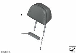 Ind.hoofdsteun, stoel comfort, voor diagram for BMW X5 G05 40iX