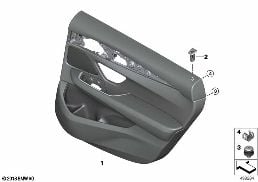 Revetement de porte, arriere diagram for BMW 6 Series G32 GT 630i
