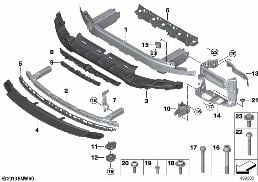 CARRIER, FRONT diagram for BMW 8 Series G14 Convertible 840dX