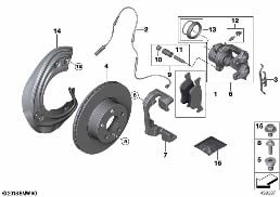 Frein de roue avant diagram for BMW 3 Series G21 Touring 318i