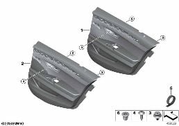 Revestimiento de puerta, trasera diagram for BMW 5 Series F10 LCI 530d