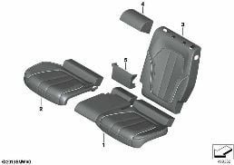 Individual bekleding comfortstoel achter diagram for BMW X5 G05 40iX