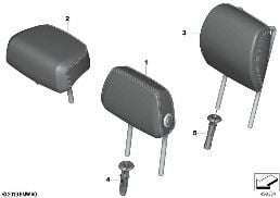 Indv. hoofdsteun, stoel comfort, achter diagram for BMW X5 G05 40iX