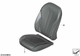 Ind. bekleding comfortstoel Leer Klima diagram for BMW X5 G05 40iX