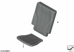 Ind.bekleding achterbank 3e Rij diagram for BMW X5 G05 40iX