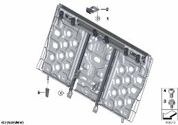 SEAT, REAR, SEAT FRAME, BASE SEAT diagram for BMW 5 Series G30 530e
