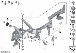 CARRIER INSTRUMENT PANEL diagram for BMW 7 Series G12 750LdX