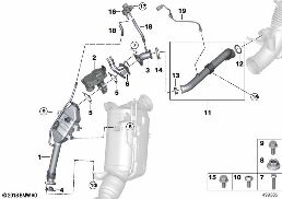 減小廢氣有害成份-冷卻裝置 diagram for BMW 5 Series G30 520d
