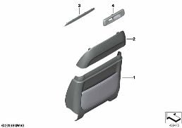 Individuele leuningafdekkingen voor diagram for BMW X5 G05 40iX