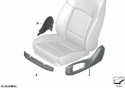 Individual stoelkappen voor diagram for BMW X5 G05 40iX