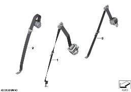 Individual veiligheidsgordel achter diagram for BMW X5 G05 40iX