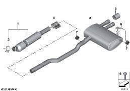 EXHAUST SYSTEM, REAR