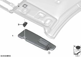 SUN VISORS diagram for BMW 8 Series F93 M8 Gran Coupe M8