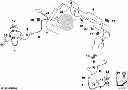 BRAKE PIPE, FRONT diagram for BMW 7 Series G11 LCI 730dX