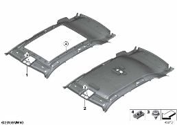 HEADLINING diagram for BMW X3 G01 30i