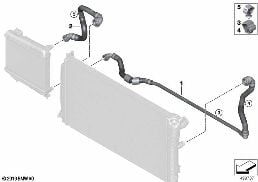 COOLING SYSTEM-EXTERNAL RADIATOR diagram for BMW 3 Series G20 Sedan 320i