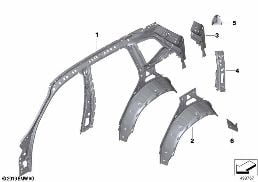 SIDE FRAME SECTION, INNER diagram for BMW X4 G02 30dX