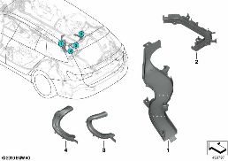 WIRING HARNESS COVERS/CABLE DUCTS diagram for BMW 3 Series G21 Touring LCI 330dX