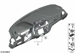 TRIM PANEL DASHBOARD diagram for BMW 2 Series F23 LCI 218d