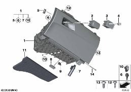 GLOVE BOX diagram for BMW 2 Series F22 228i