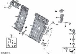 R シート フレーム diagram for BMW 3 Series G21 ツーリング 320dX