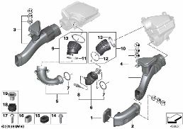 Guida dell'aria diagram for BMW X7 G07 M50iX