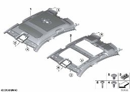 HEADLINING diagram for BMW 8 Series F93 M8 Gran Coupe M8
