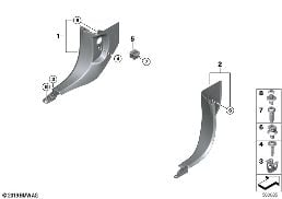 TRIM PANEL LEG ROOM diagram for BMW X6 M F96 X6 M