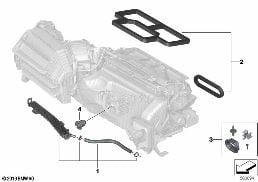 HOUSING PARTS, HEATER AND AIR CONDIT. diagram for BMW X3 G01 20i