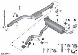 EXHAUST SYSTEM, REAR