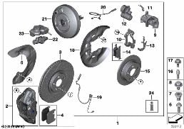 M PERFORMANCE BRAKE diagram for BMW 2 Series F44 Gran Coupé M235iX