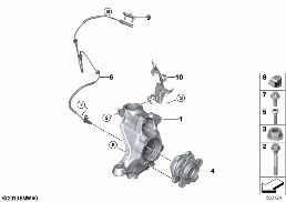 CARRIER / WHEEL BEARING, FRONT diagram for BMW 3 Series G20 Sedan 320i