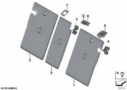 SEAT, REAR, SEAT TRIM COVERS diagram for BMW 1 Series F40 120dX