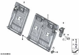 SEAT, REAR, SEAT FRAME, BASE SEAT diagram for BMW 1 Series F40 120dX