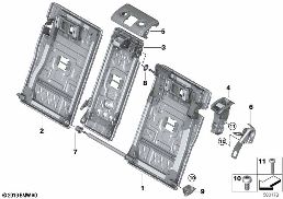 SEAT, REAR, SEAT FRAME, LOAD-THROUGH diagram for BMW 1 Series F40 120dX