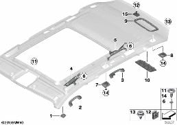 MOUNTING PARTS, ROOF ANTENNA diagram for BMW 3 Series F31 328i