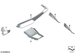 Individuální dřevo Fineline černé diagram for BMW X6 G06 40iX