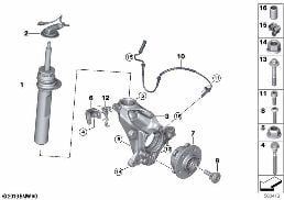 STRUT FRONT VDC / MOUNTING PARTS