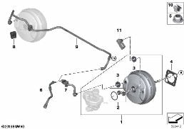 POWER BRAKE UNIT DEPRESSION diagram for BMW X3 G01 30iX
