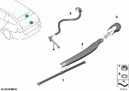 SINGLE PARTS FOR REAR WINDOW CLEANING diagram for BMW 3 Series G21 Touring LCI 330dX