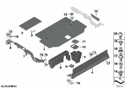 行李厢底板饰物 7 座车 diagram for BMW X5 G05 40iX