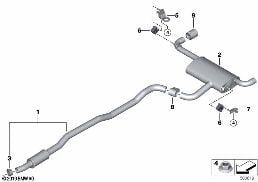 EXHAUST SYSTEM, REAR
