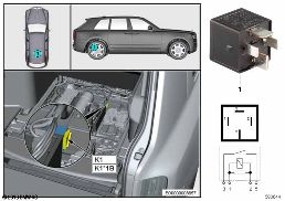 Relais suspension pneum.essieu K1 diagram for BMW Rolls-Royce Cullinan RR31 Cullinan